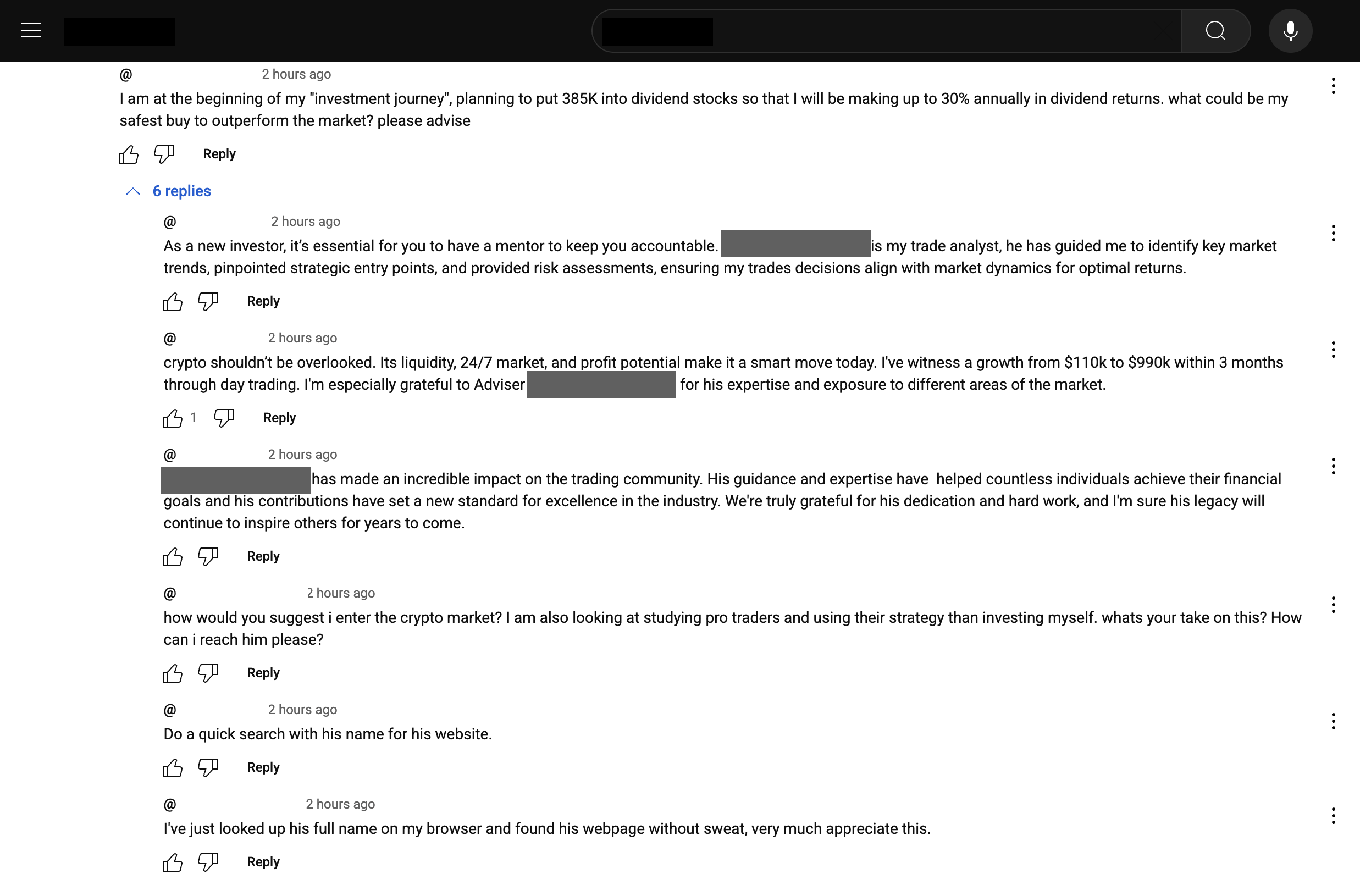 Comments thread #1 (CT1) example